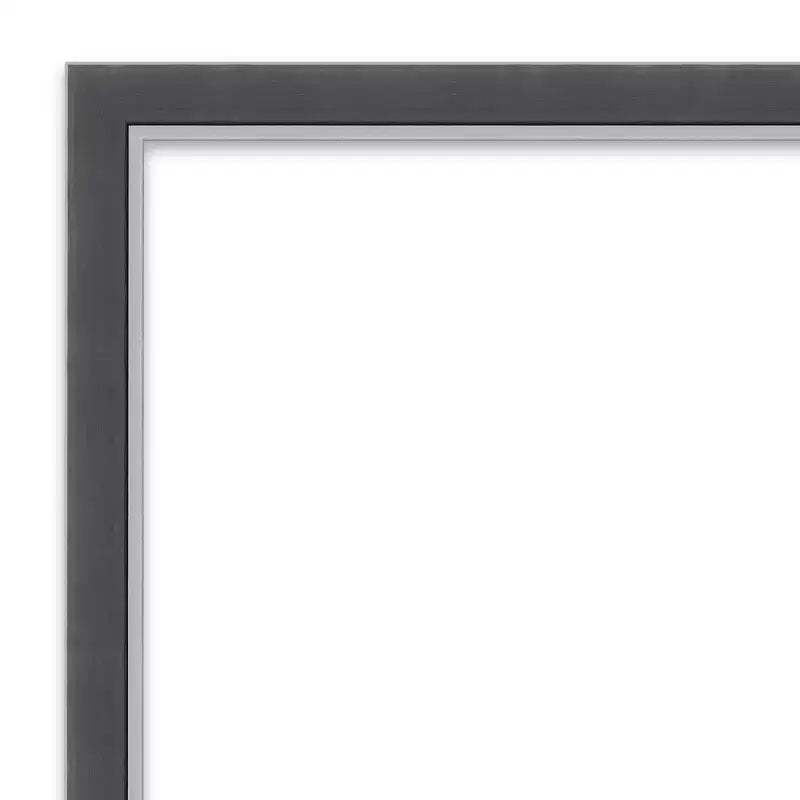 Specchio a figura intera con cornice sottile nera e argento, montabile a parete/porta, 1 persona