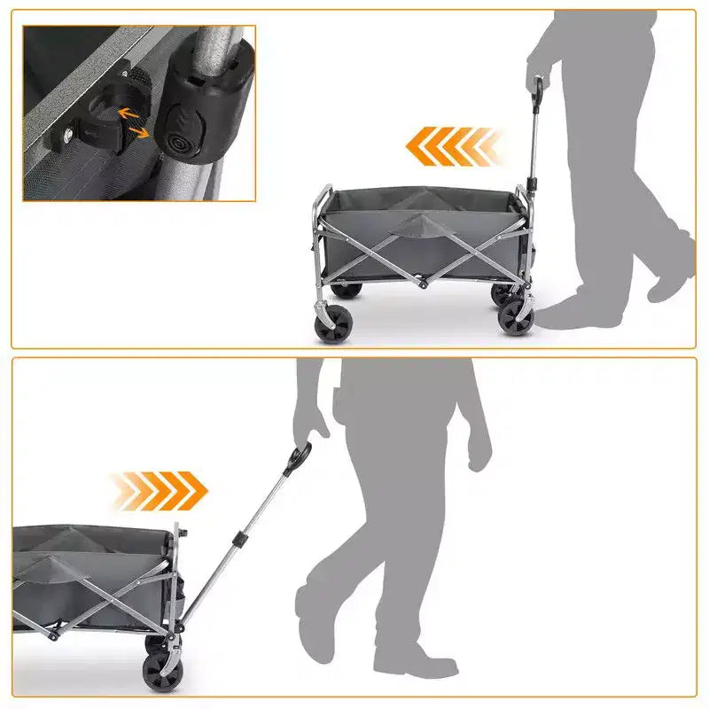 Carrello multiuso pieghevole nero, utente singolo