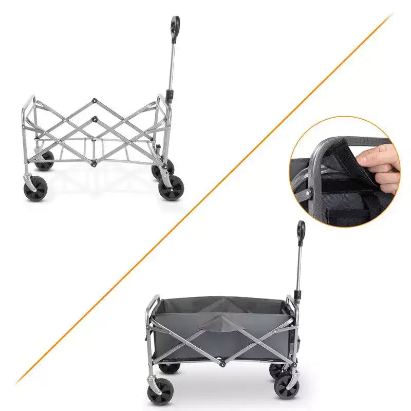 Carrello multiuso pieghevole nero, utente singolo