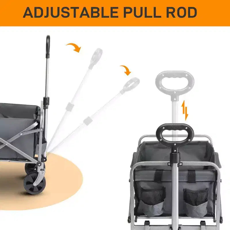 Carrello multiuso pieghevole nero, utente singolo