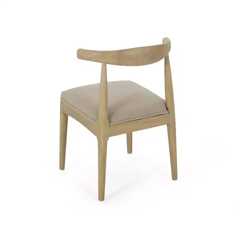 Frassino Naturale / Moderno di Metà Secolo / 6 Posti — Set da Pranzo di 7 Pezzi con Sedie Imbottite