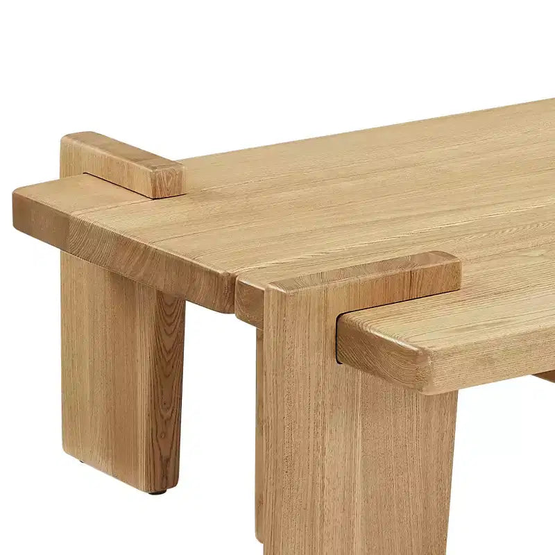 Tavolino componibile in legno massello di frassino Nero / Naturale / Teak, 2 pezzi combinabili