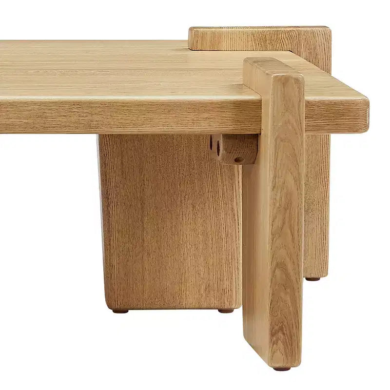 Tavolino componibile in legno massello di frassino Nero / Naturale / Teak, 2 pezzi combinabili