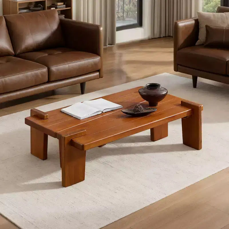 Tavolino componibile in legno massello di frassino Nero / Naturale / Teak, 2 pezzi combinabili