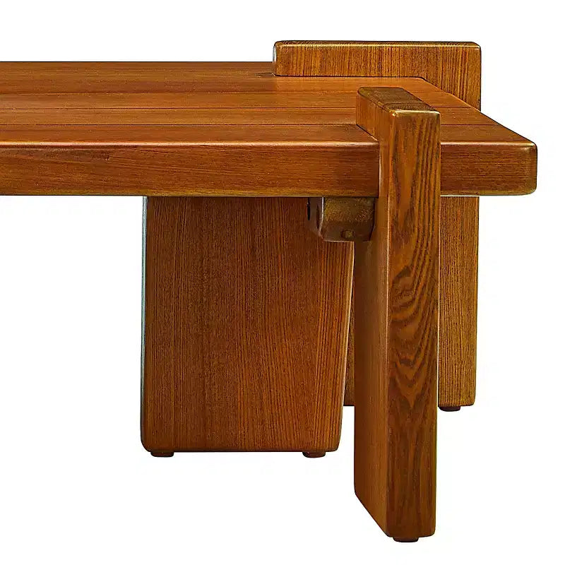 Tavolino componibile in legno massello di frassino Nero / Naturale / Teak, 2 pezzi combinabili
