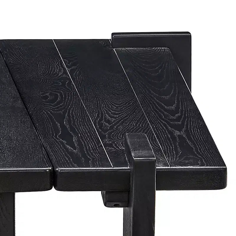 Tavolino componibile in legno massello di frassino Nero / Naturale / Teak, 2 pezzi combinabili