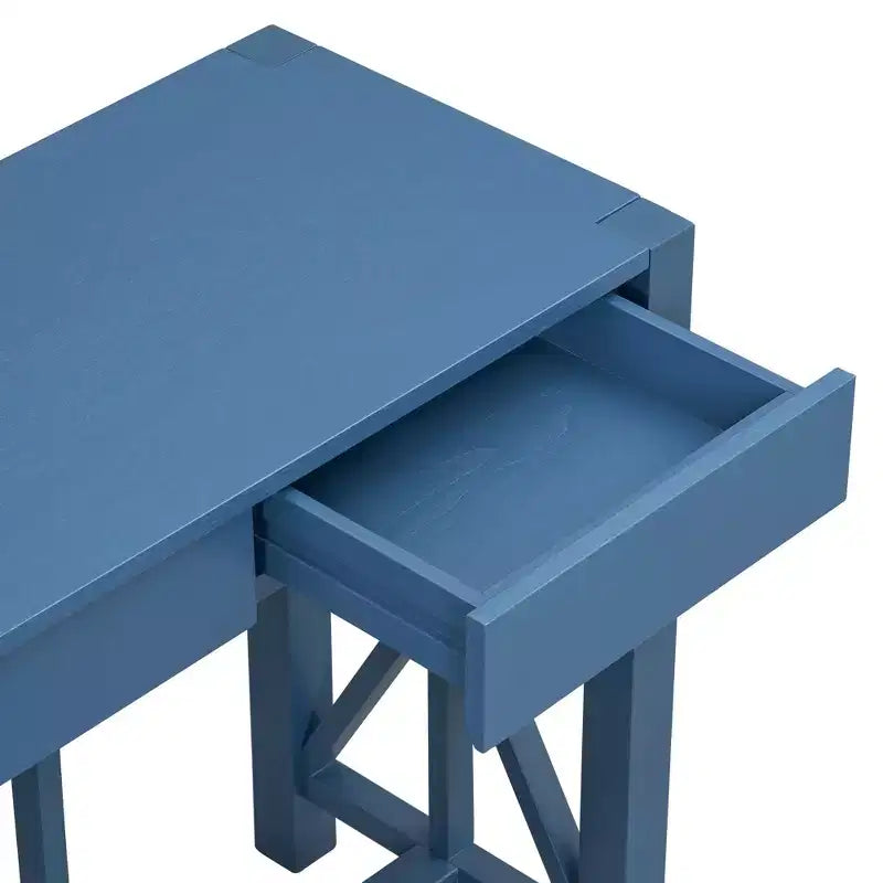 Consolle incrociata Beige / Nera / Grigia / Blu Navy con 4 cassetti, Singola