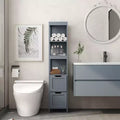 Tree City - 57 Tall Slim Bathroom Storage Cabinet with Shelves & Drawers  Waterproof Tower Organizer