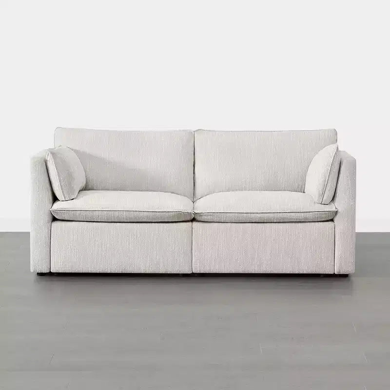Divano componibile a 2 pezzi, 3 posti, grigio