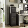 Acekool 4-Drawer Vertical File Cabinet with Lock, Metal Filing Cabinet for Home Office, A4/Letter/Legal Hanging Files