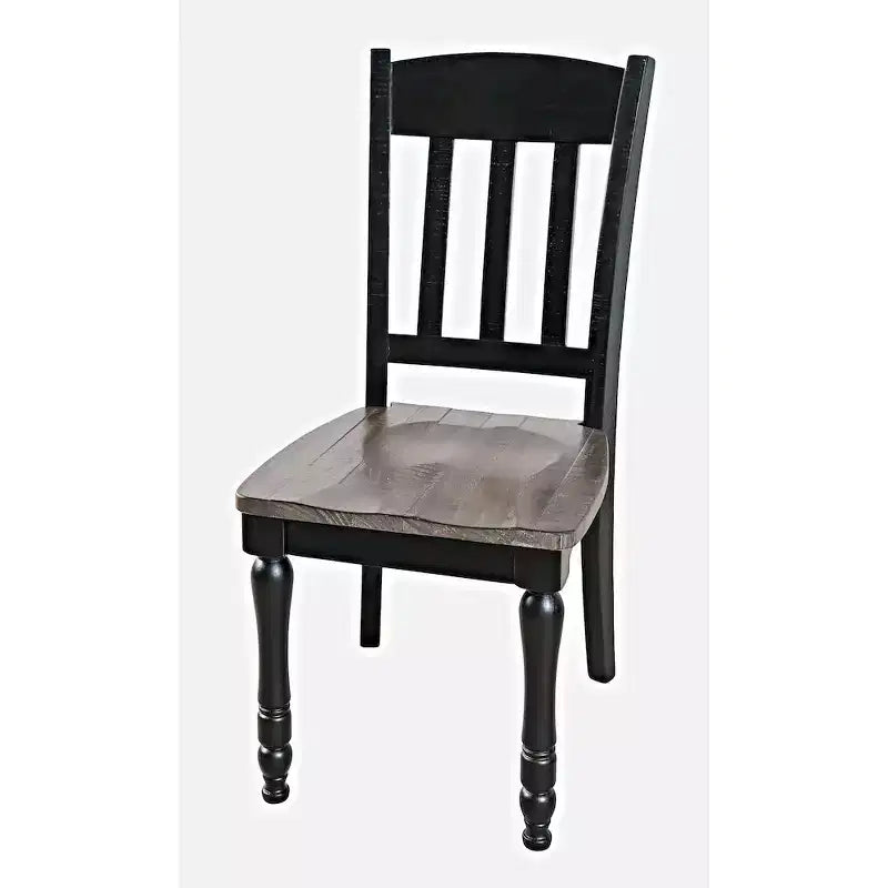 Sedia da pranzo Slatback in pino rigenerato, marrone, set da 2