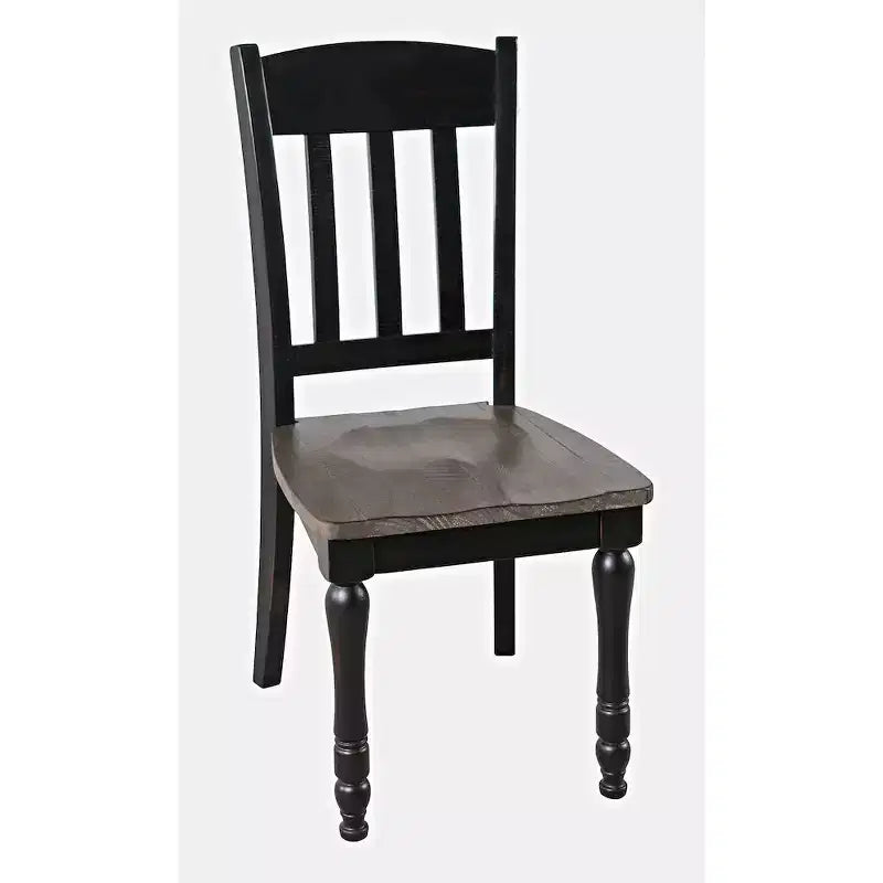 Sedia da pranzo Slatback in pino rigenerato, marrone, set da 2