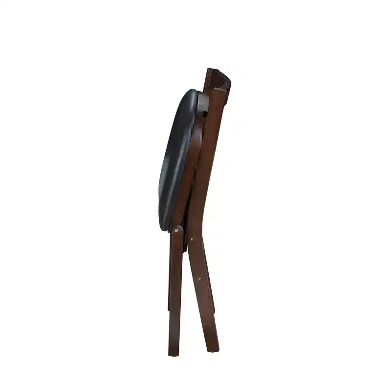 Sedia Pieghevole Marrone Espresso, Schienale a Doghe, Set da 2