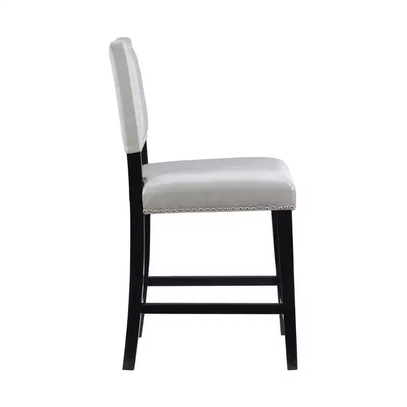 Sgabello da bancone in similpelle grigio / nero / caramello, senza braccioli, 1 posto