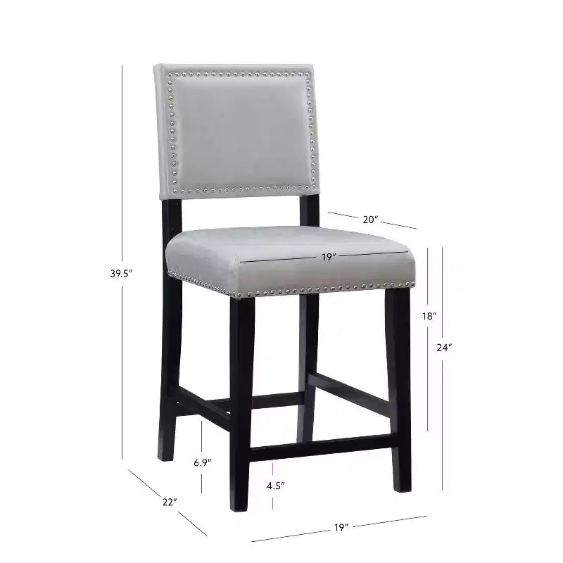 Sgabello da bancone in similpelle grigio / nero / caramello, senza braccioli, 1 posto