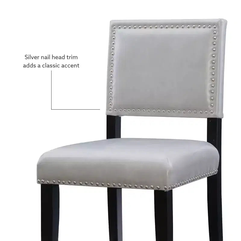 Sgabello da bancone in similpelle grigio / nero / caramello, senza braccioli, 1 posto