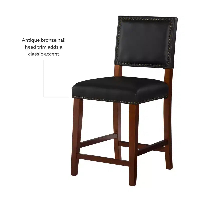Sgabello da bancone in similpelle grigio / nero / caramello, senza braccioli, 1 posto