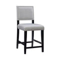 Sgabello da bancone in similpelle grigio / nero / caramello, senza braccioli, 1 posto