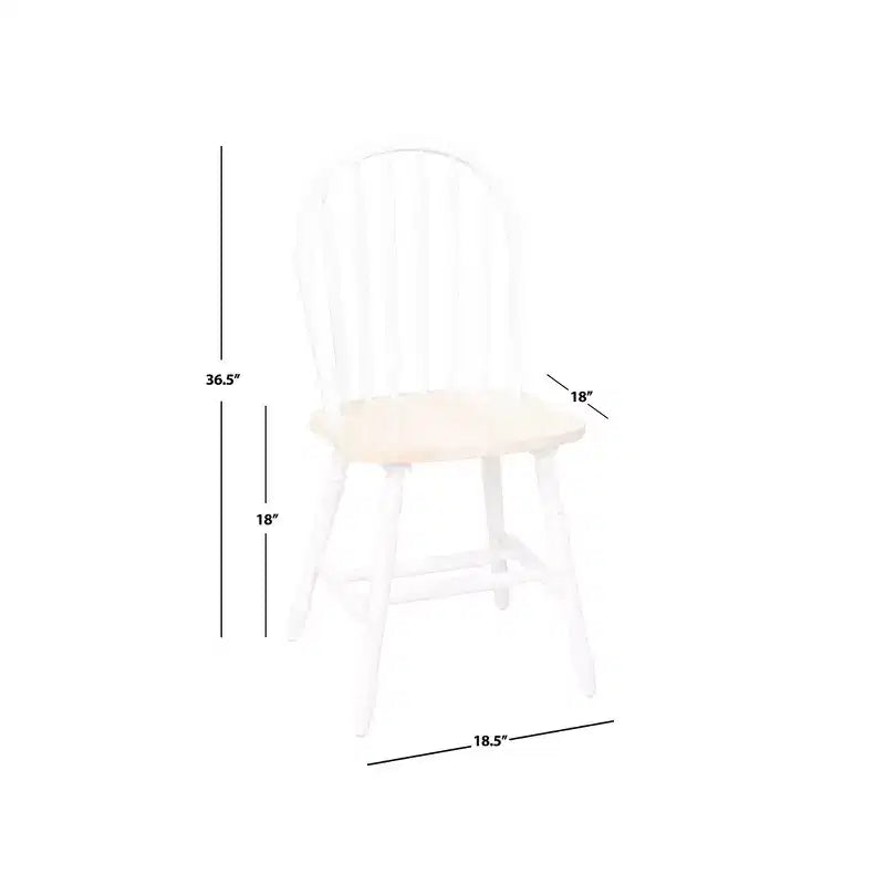 Set tavolo da pranzo allungabile rotondo da fattoria, bianco/naturale e multicolore, 6 posti, 7 pezzi