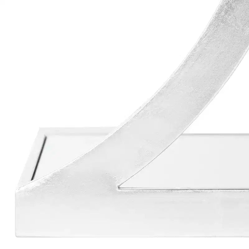 Tavolino d'appoggio rettangolare Oro/Bianco e Argento/Specchio per 1