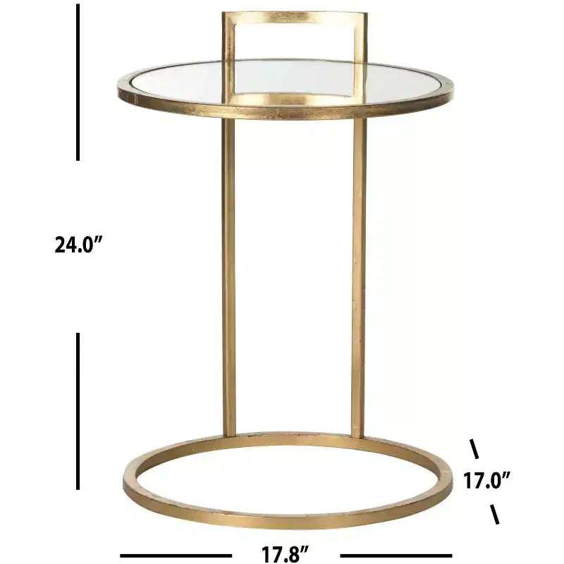 Tavolino rotondo d'appoggio Accent oro, 1 pezzo