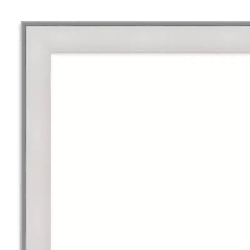 Specchio a figura intera da appoggio, argento/bianco, singolo, cornice in polistirene