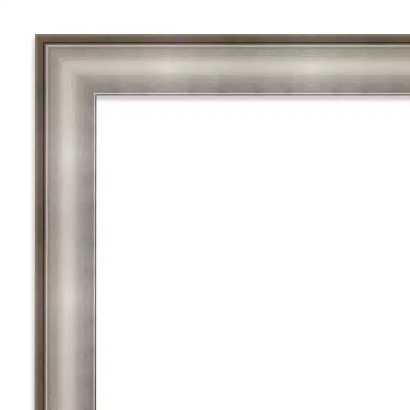 Specchio a figura intera da appoggio, argento/bianco, singolo, cornice in polistirene