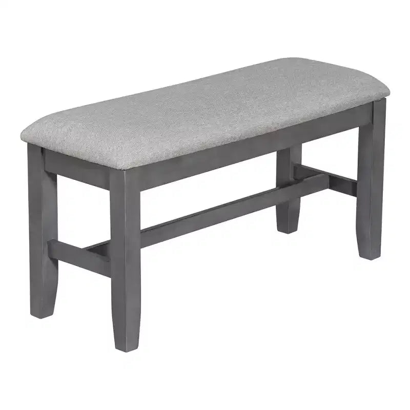 Set da pranzo pieghevole Espresso/Grigio per 6, stile a X, 6 pezzi